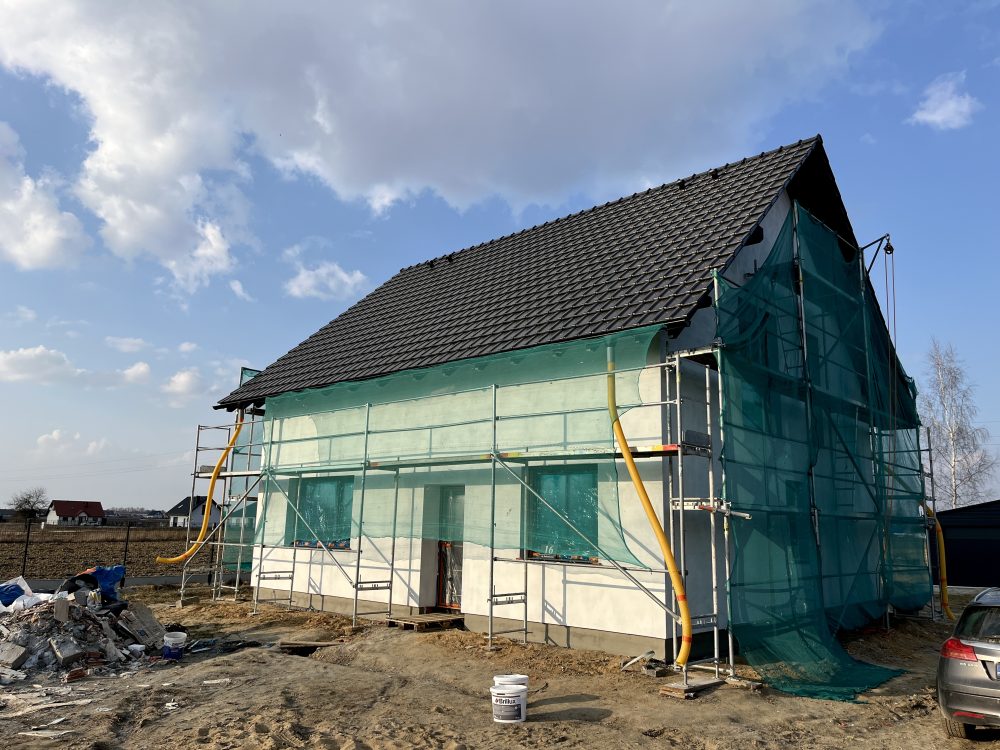 Kompleksowa budowa murowanego energooszczędnego domu jednorodzinnego do stanu deweloperskiego o pow. 127m2, okolice Oleśnicy. Projekt firmy ARCHON - Dom w Zielistkach 32