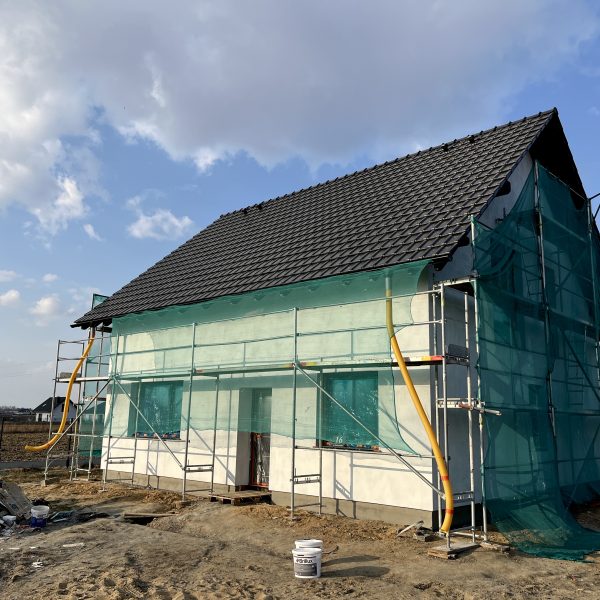 Kompleksowa budowa murowanego energooszczędnego domu jednorodzinnego do stanu deweloperskiego o pow. 127m2, okolice Oleśnicy. Projekt firmy ARCHON - Dom w Zielistkach 32
