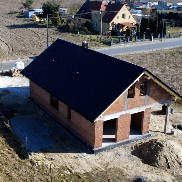 Kompleksowa budowa murowanego energooszczędnego domu jednorodzinnego 167 m2, okolice Namysłowa. Projekt indywidualny