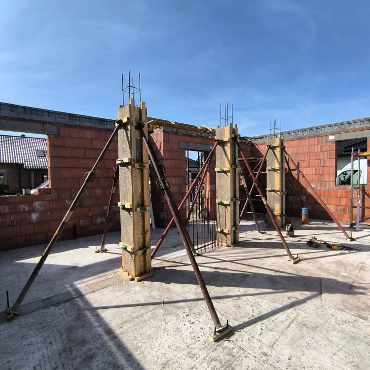 PROJEKT DOM W MALINÓWKACH 11 VER. 2 - FIRMY ARCHON - WYKONANIE PODCIĄGÓW ŻELBETONOWYCH