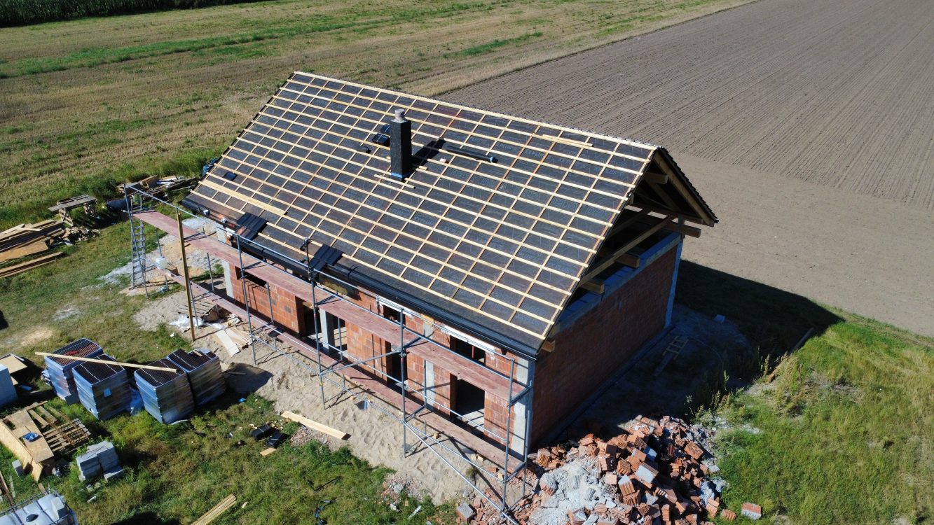 Kompleksowa budowa murowanego energooszczędnego domu jednorodzinnego 80 m², Namysłów.  Projekt Archon: Dom w Kruszczykach 10 (A)